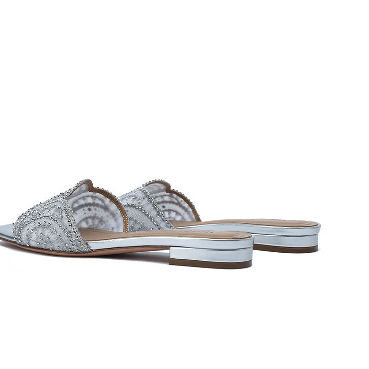 Sylvia Flat Sandal #color_silver