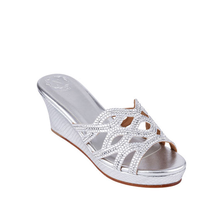Stina Luxury Wedges  #color_silver