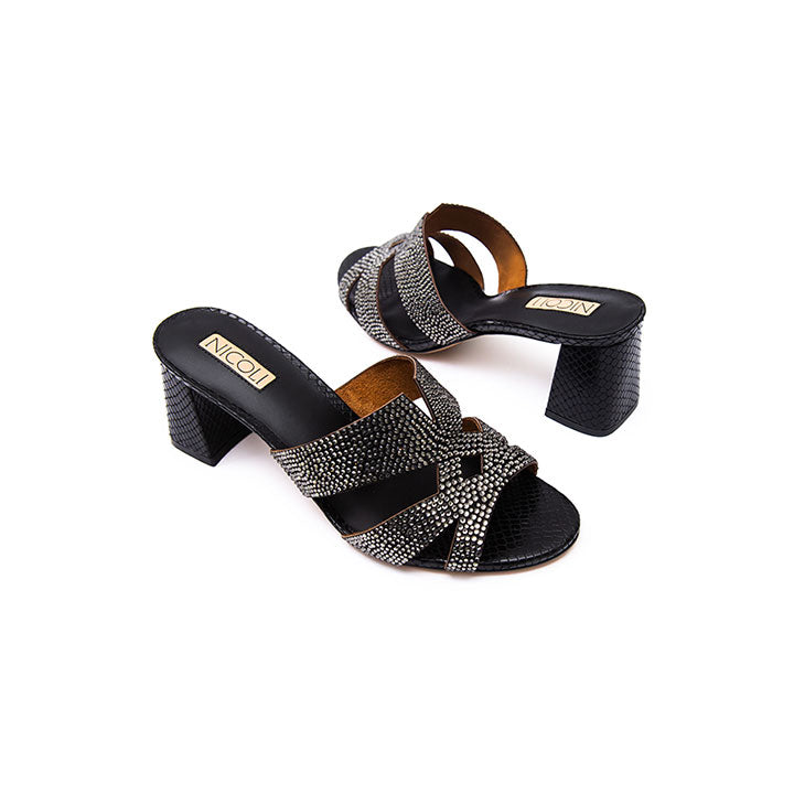 Talia Luxury Mule #color_black