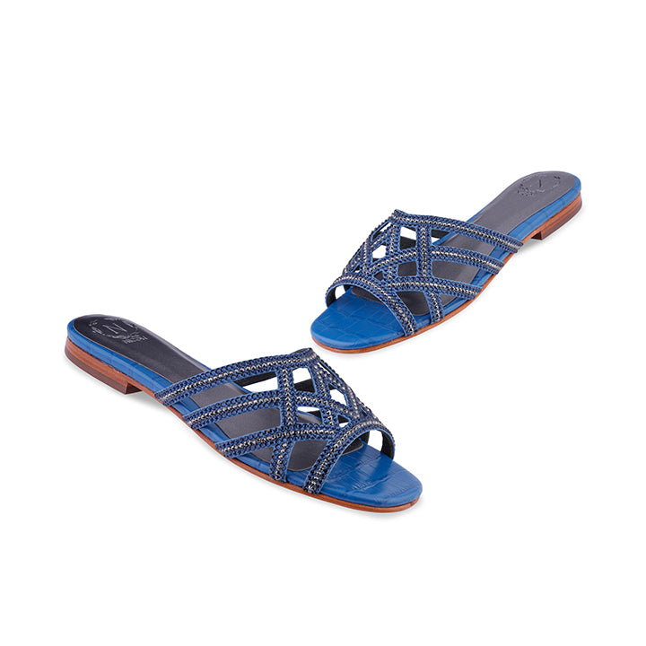 Tesni Luxury Flats #color_navy blue