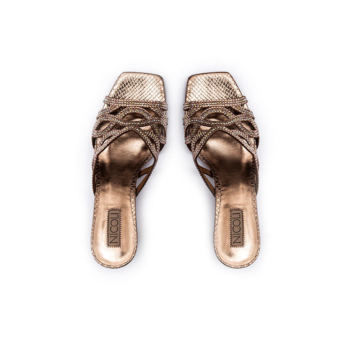 Vania Luxury Embellished Vintage Heel Sandal