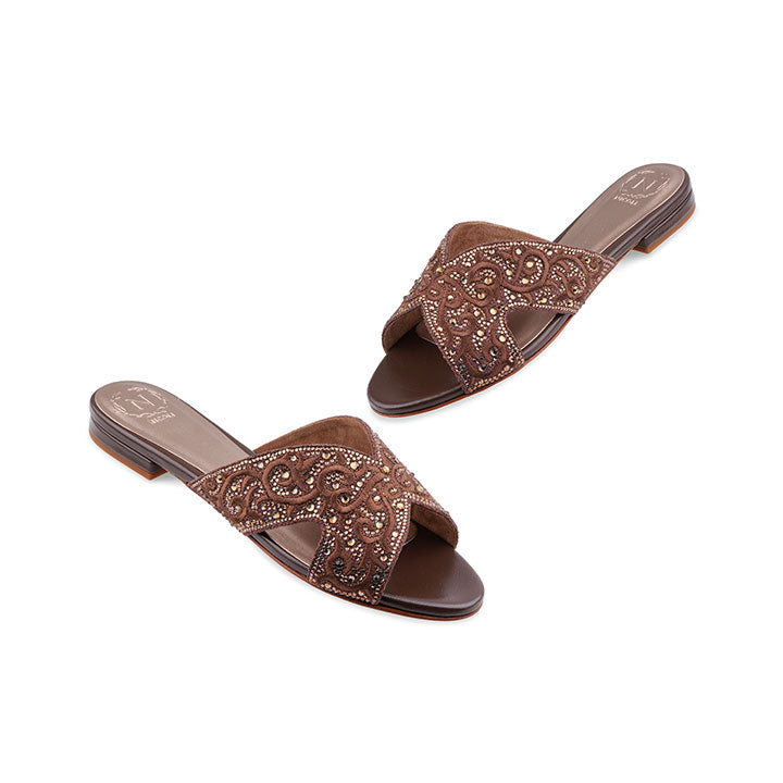 Zyra Flat Sandal #color_brown