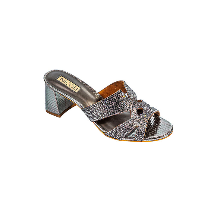 Talia Luxury Mule #color_gunmetal