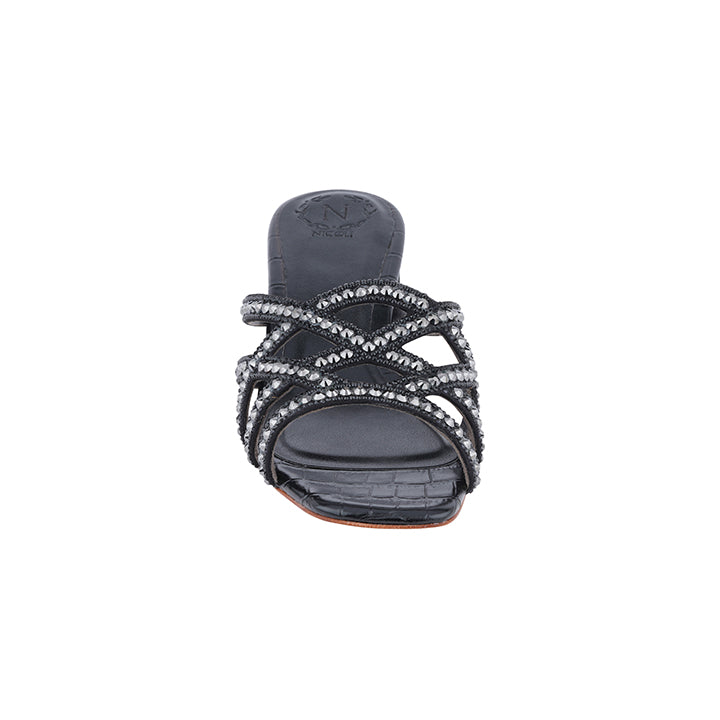 Calinda Luxury Embellished Box Heel 