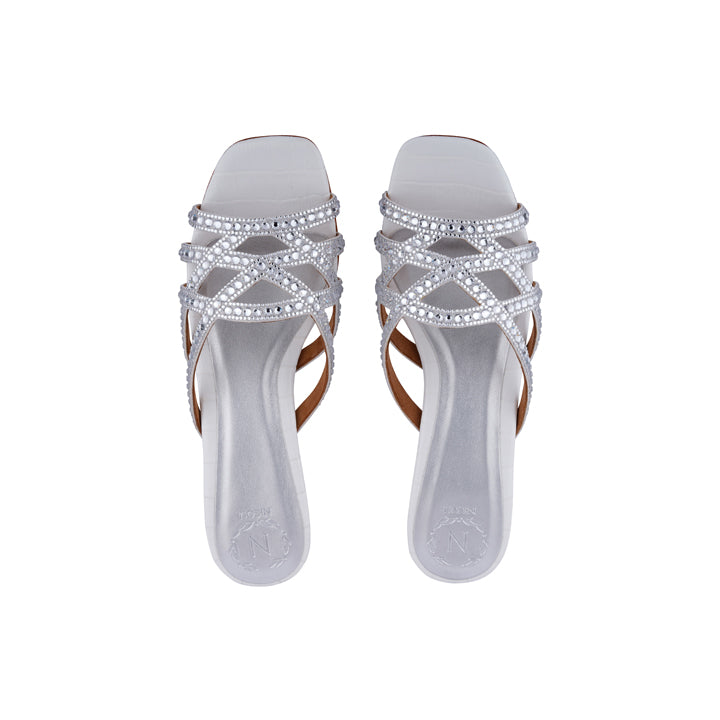 Calinda Luxury Embellished Box Heel 