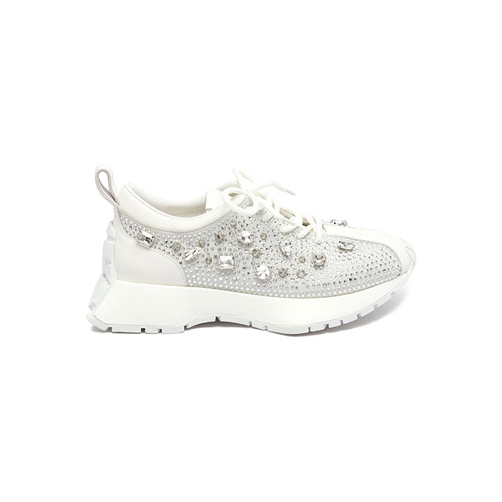 Eileen-White Luxury Embellished Sneakers 