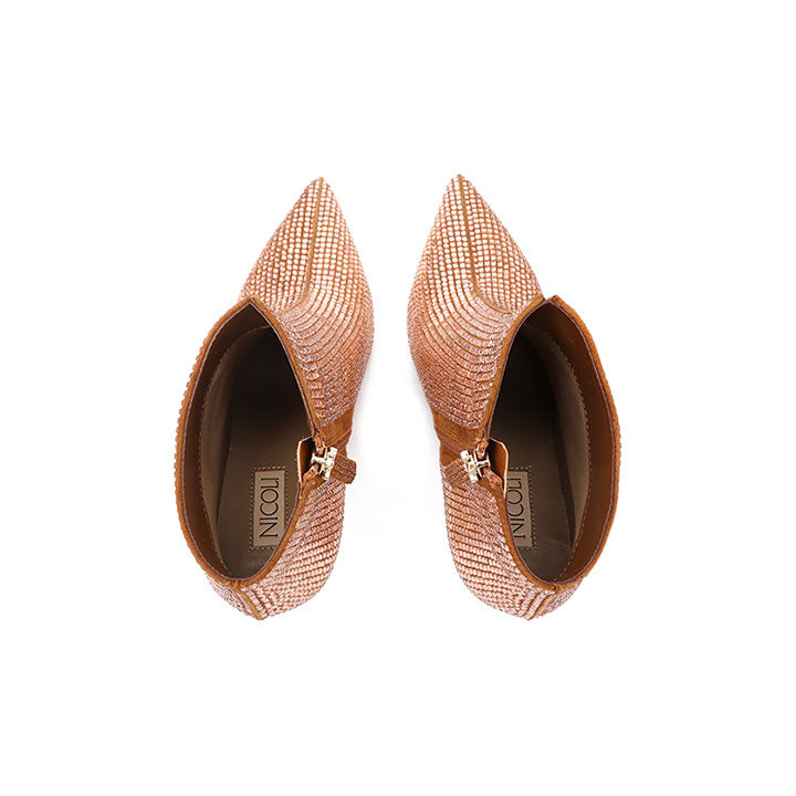 Keziah-Peach Luxury Embellished Boot