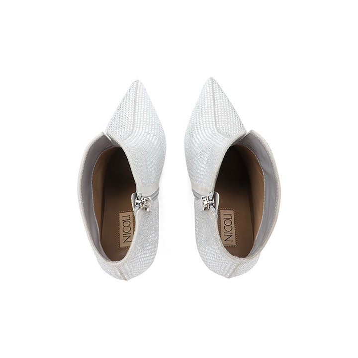 Keziah-Silver Luxury Embellished Boots